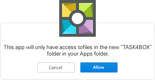 Allow access to Dropbox